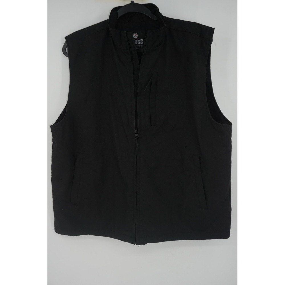 Rothco Vest Mens Medium Black Undercover Travel Full Zip Outdoor Utility Pockets